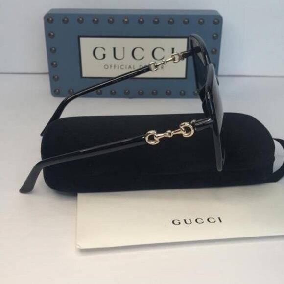 💯 - Authentic New GUCCIGrey Square Ladies SunglassesGG0890S 001 55 - Picture 3 of 16